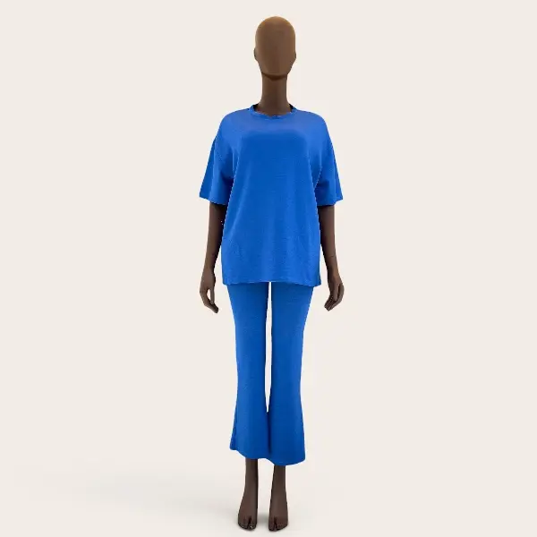 Flared Cotton Pants Set