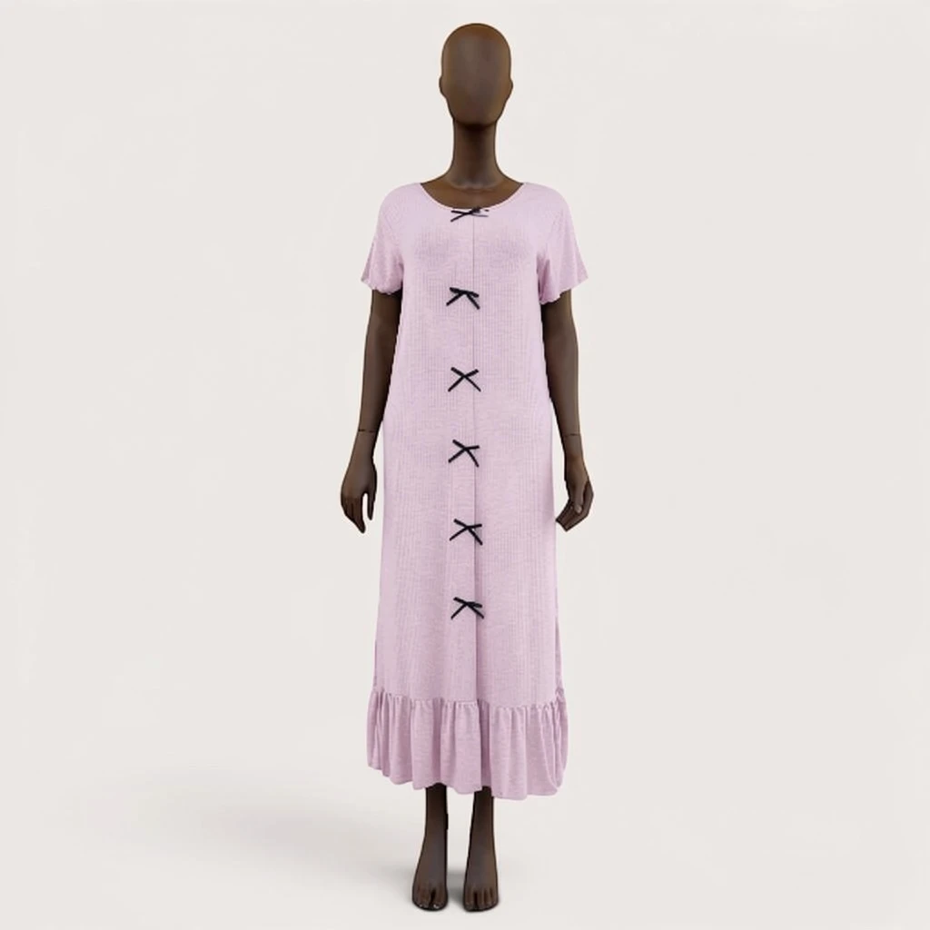 Bow Maxi Cotton Dress