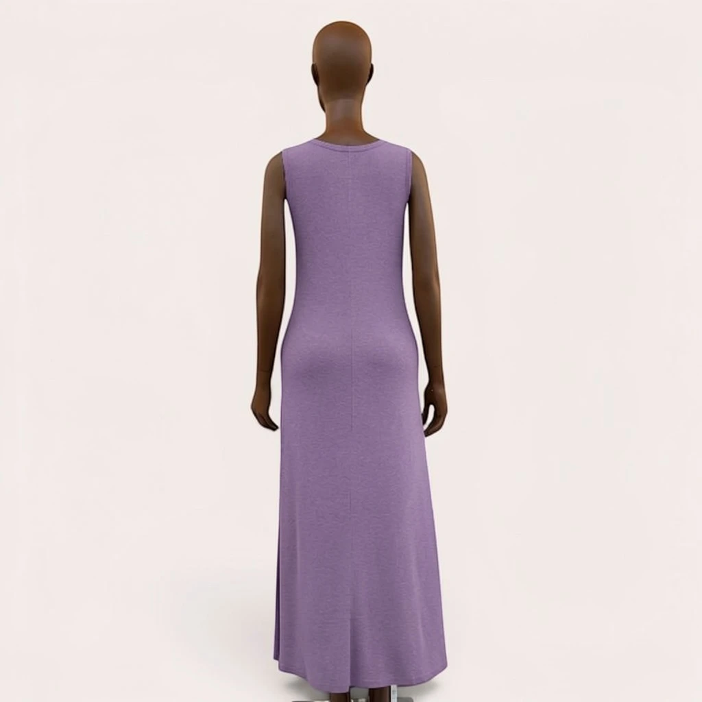 Sleeveless Cotton Maxi Dress - Image 3