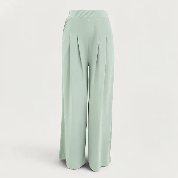 Pleated Wide-Leg Cotton Pants - Image 3