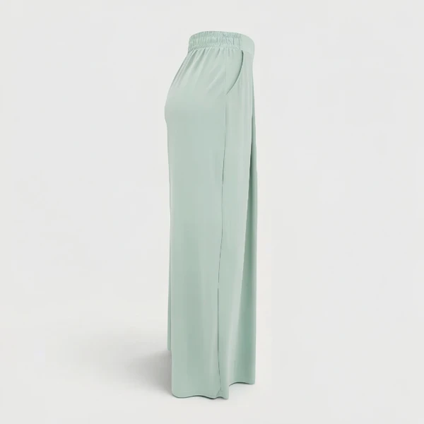 Pleated Wide-Leg Cotton Pants - Image 4